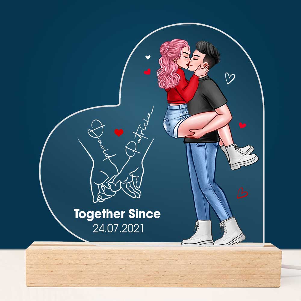 Personalized Together Since Couples Plaque LED Lamp Night Light 22932 Primary Mockup