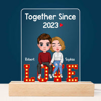 Personalized Together Since Love Led Word Plaque LED Lamp Night Light 22934 thumb 1