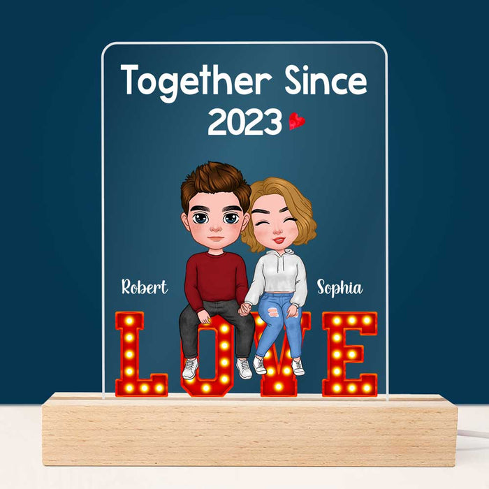 Personalized Together Since Love Led Word Plaque LED Lamp Night Light 22934 1