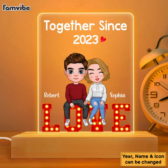 Personalized Together Since Love Led Word Plaque LED Lamp Night Light 22934 1