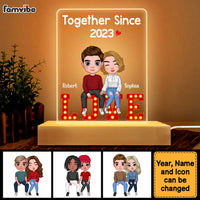 Personalized Together Since Love Led Word Plaque LED Lamp Night Light 22934 thumb 1
