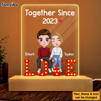 Personalized Together Since Love Led Word Plaque LED Lamp Night Light 22934 thumb 1