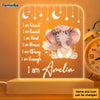 Personalized Gift For Granddaughter Baby I Am Kind Elephant Animals Nursery Plaque LED Lamp Night Light 22941 1