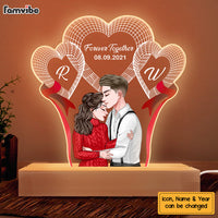 Personalized Couples Heart Forever Together Since Plaque LED Lamp Night Light 22942 thumb 1