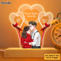 Personalized Couples Heart Forever Together Since Plaque LED Lamp Night Light 22942 thumb 1