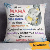 Personalized Spanish Mamá Abuela Elephant Mom Grandma Pillow AP272 65O60 (Insert Included) thumb 1