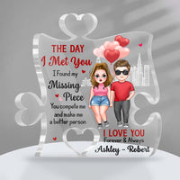 Personalized Found My Missing Piece Valentine‘s Day Puzzle Plaque 22947 thumb 1