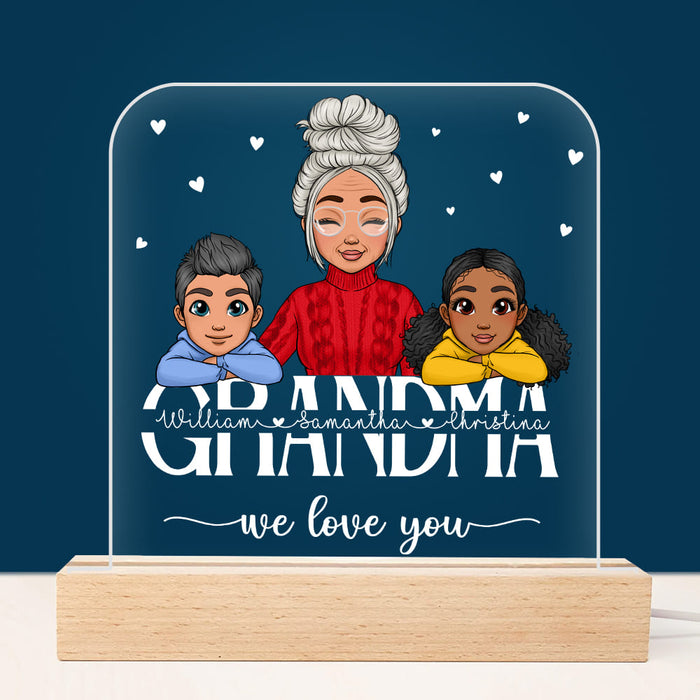 Personalized Gift For Grandma We Love You Plaque LED Lamp Night Light 22950 1