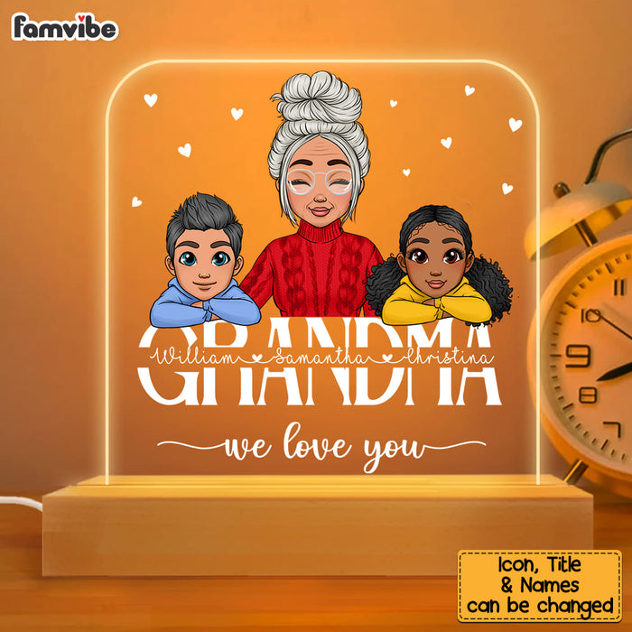 Personalized Gift For Grandma We Love You Plaque LED Lamp Night Light 22950 1