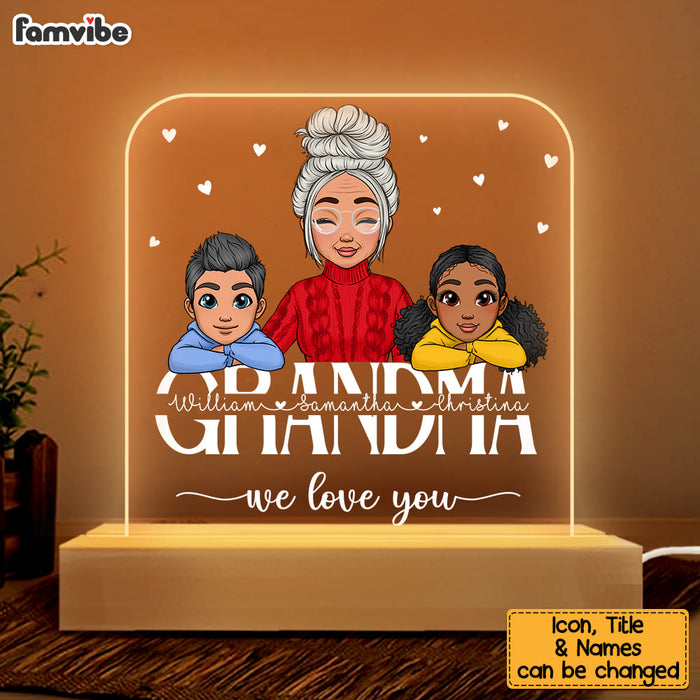 Personalized Gift For Grandma We Love You Plaque LED Lamp Night Light 22950 1
