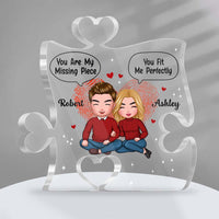 Personalized Couples Valentines You are My Missing Piece Puzzle Custom Shape Acrylic Plaque 22953 thumb 1