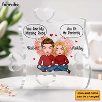 Personalized Couples Valentines You are My Missing Piece Puzzle Custom Shape Acrylic Plaque 22953 thumb 1