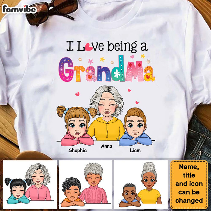 Personalized Love Being Grandma With Grandkids Shirt - Hoodie - Sweatshirt 22955 1