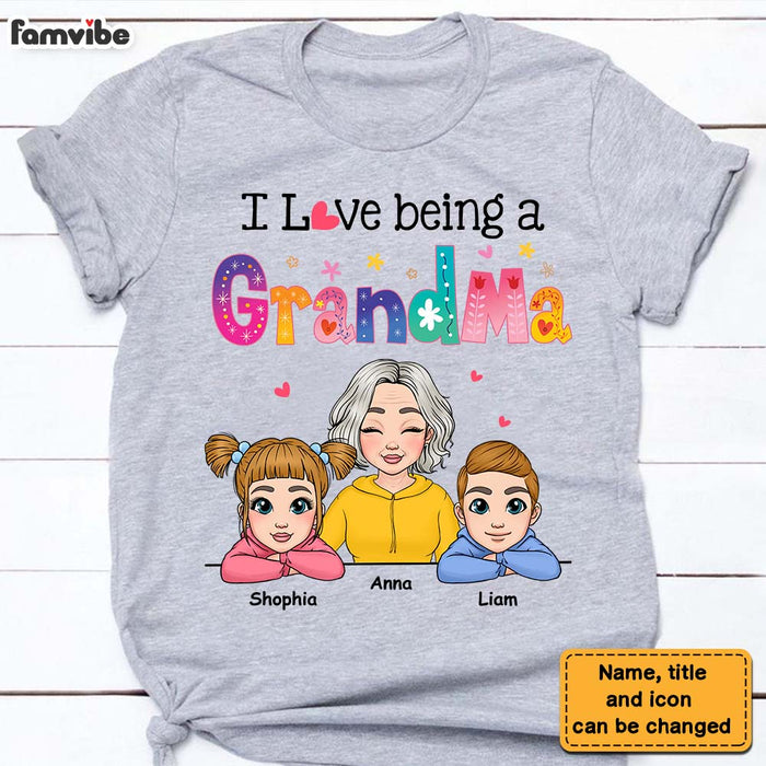 Personalized Love Being Grandma With Grandkids Shirt - Hoodie - Sweatshirt 22955 1