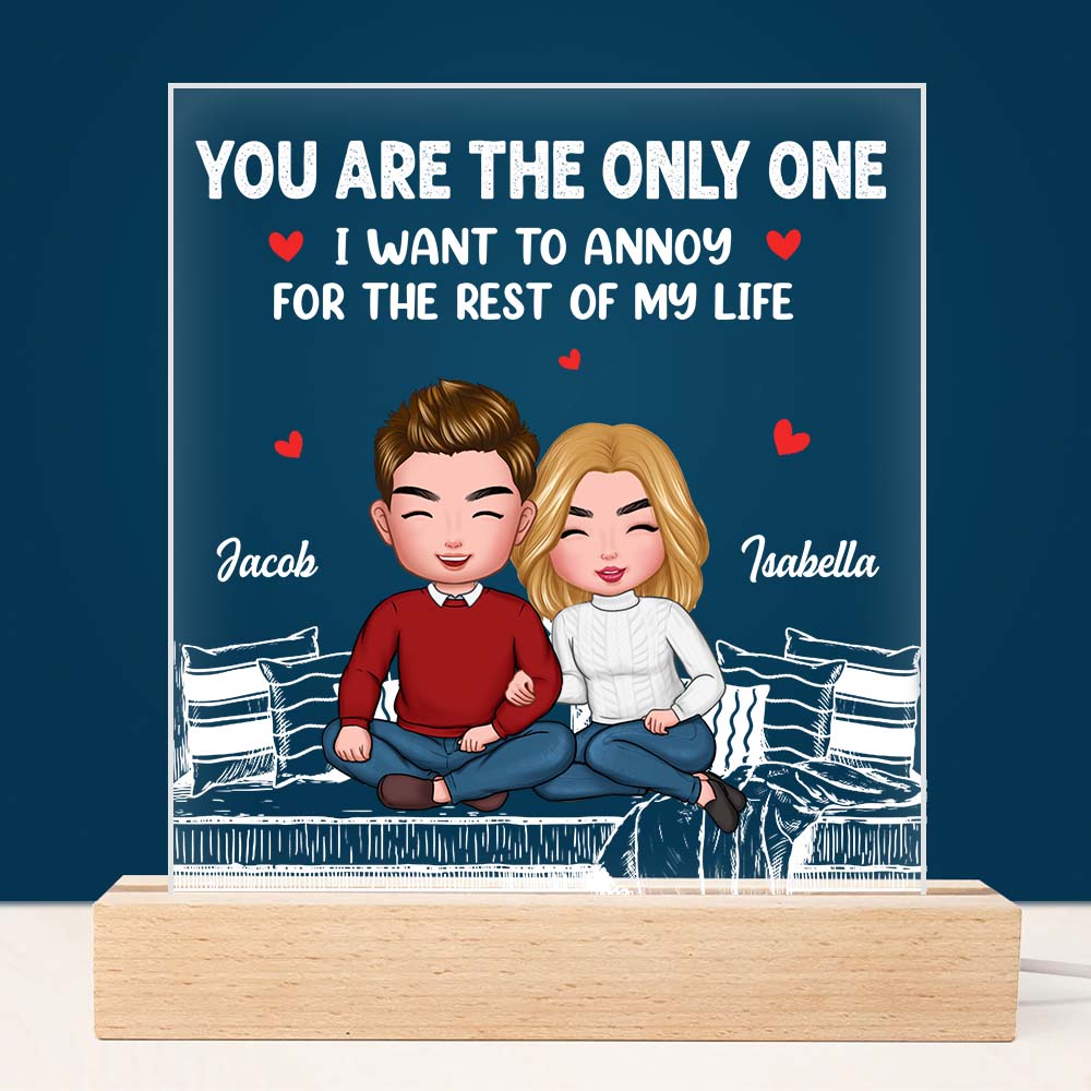 Personalized Couple Annoy For The Rest Of My Life Plaque LED Lamp Night Light DB82 30O28 Primary Mockup