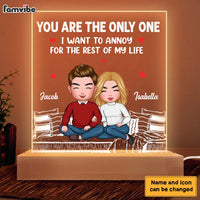 Personalized Couple Annoy For The Rest Of My Life Plaque LED Lamp Night Light DB82 30O28 thumb 1