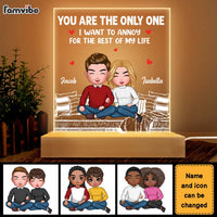 Personalized Couple Annoy For The Rest Of My Life Plaque LED Lamp Night Light DB82 30O28 thumb 1