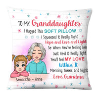 Personalized To My Granddaughter From Grandma Hug This Pillow 22959 thumb 1