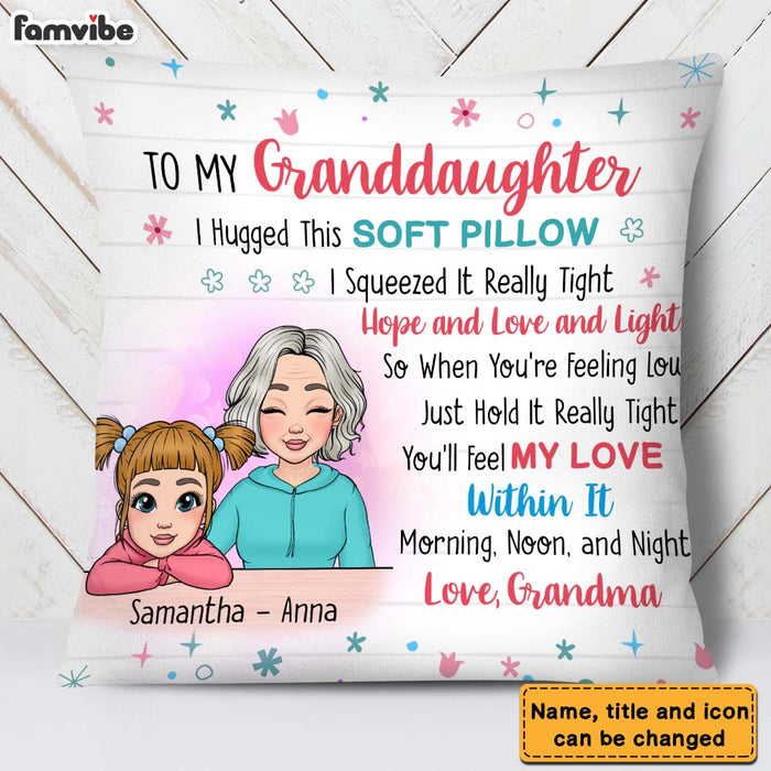 Personalized To My Granddaughter From Grandma Hug This Pillow 22959 1