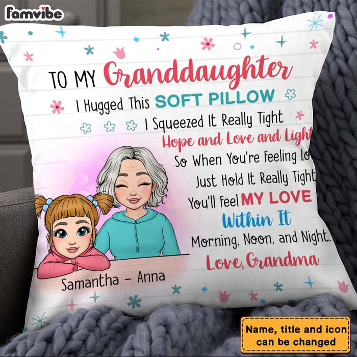 Personalized To My Granddaughter From Grandma Hug This Pillow 22959 1