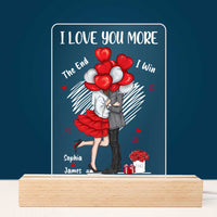 Personalized Couple I Love You More Plaque LED Lamp Night Light 22960 thumb 1
