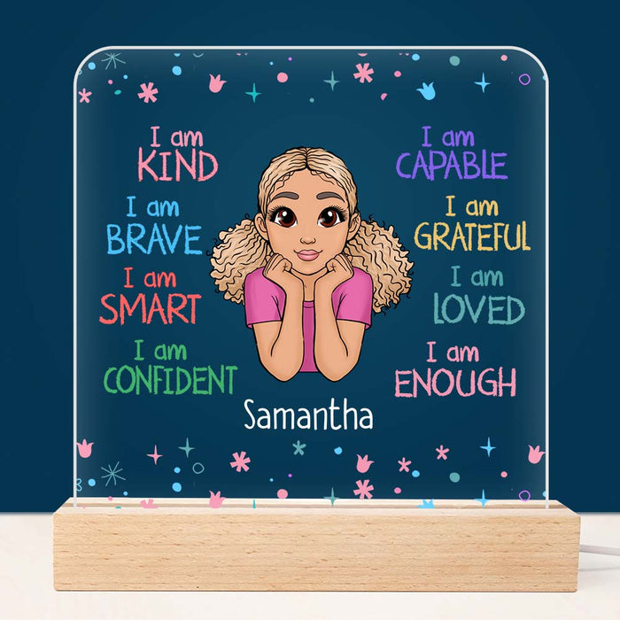 Personalized Gift For Granddaughter I Am Kind Plaque LED Lamp Night Light 22969 1