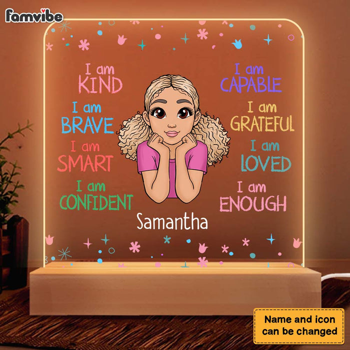 Personalized Gift For Granddaughter I Am Kind Plaque LED Lamp Night Light 22969 1