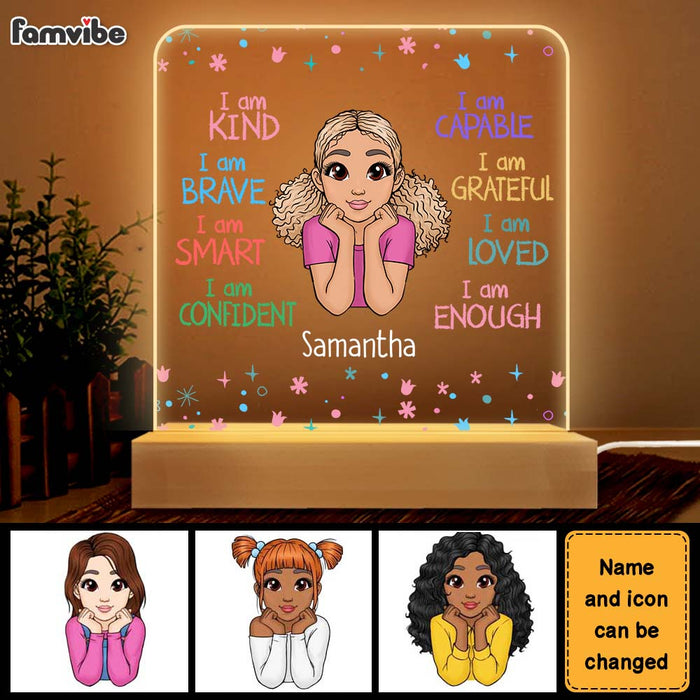 Personalized Gift For Granddaughter I Am Kind Plaque LED Lamp Night Light 22969 1
