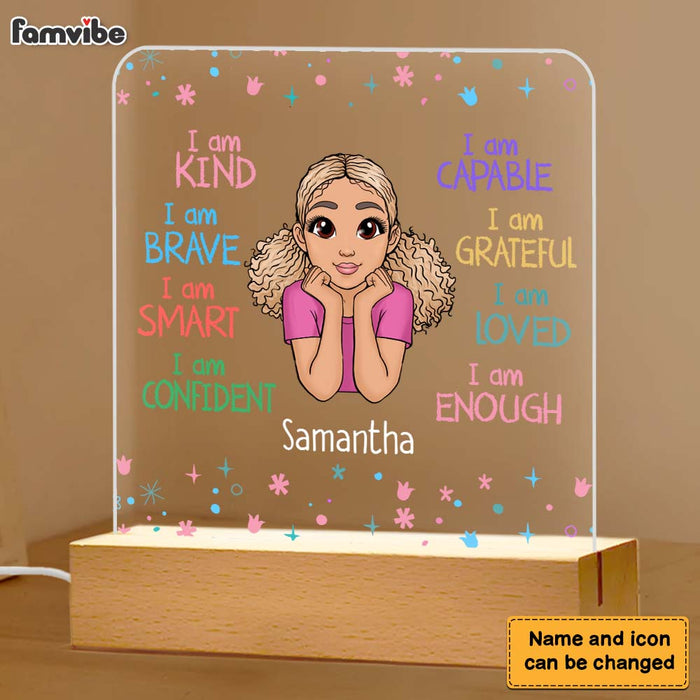 Personalized Gift For Granddaughter I Am Kind Plaque LED Lamp Night Light 22969 1