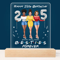 Personalized Birthday Gift For Friends Forever Plaque LED Lamp Night Light 22971 thumb 1