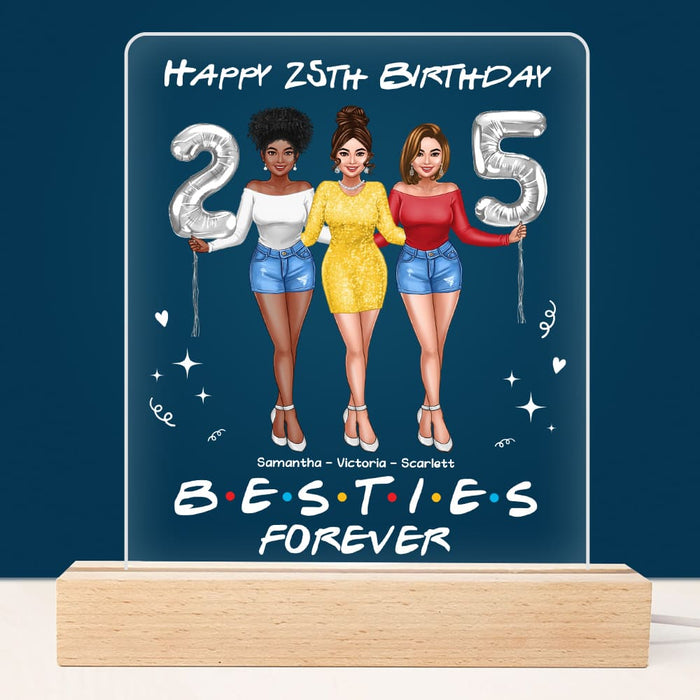 Personalized Birthday Gift For Friends Forever Plaque LED Lamp Night Light 22971 1