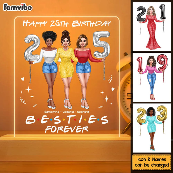 Personalized Birthday Gift For Friends Forever Plaque LED Lamp Night Light 22971 1
