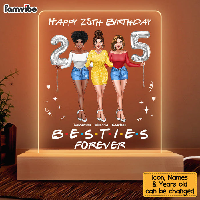 Personalized Birthday Gift For Friends Forever Plaque LED Lamp Night Light 22971 1