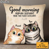 Personalized Good Morning Cat Human Servant Pillow 22973 1