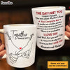 Personalized Couple Pinky Promise Holding Hands The Day I Met You Mug 22976 1