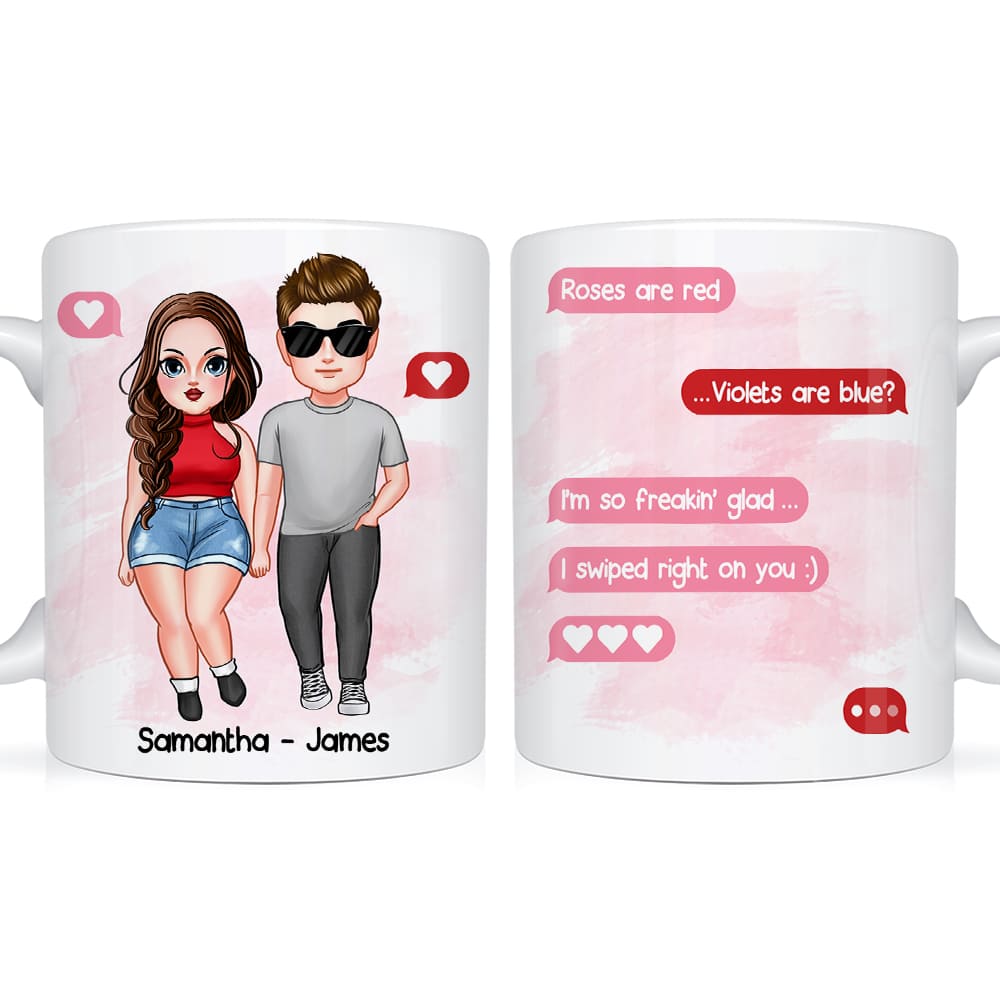 Personalized Couple Rose Are Red Violets Are Blue Poem Mug 22977 Primary Mockup
