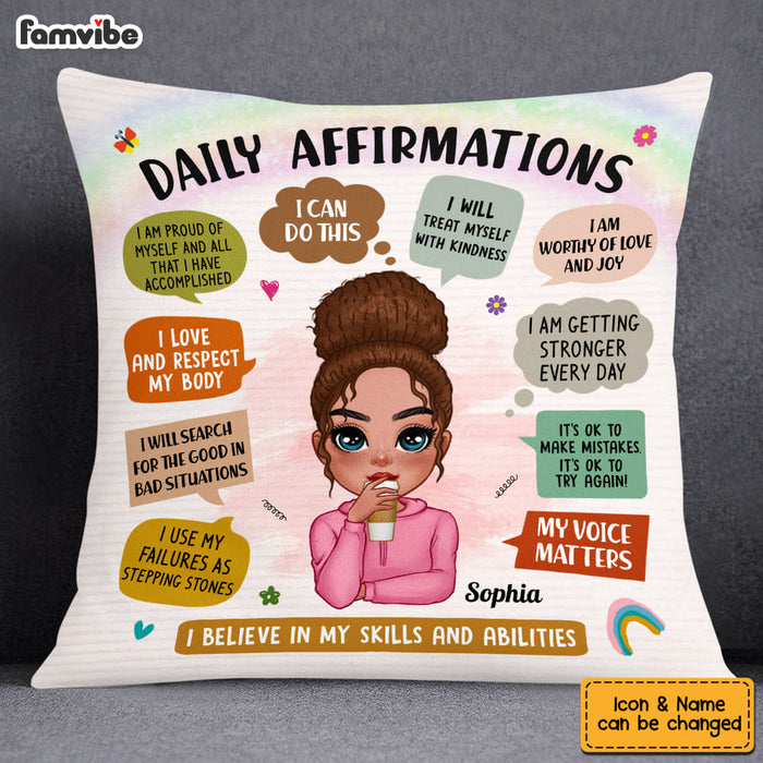 Personalized Gift For Daughter Daily Affirmations Pillow 22898 1
