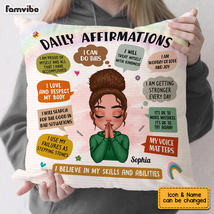 Personalized Gift For Daughter Daily Affirmations Pillow 22898 1