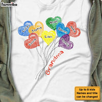Personalized Heart Shaped Hand Drawn Balloons Grandma Nana Mimi Abuela Shirt - Hoodie - Sweatshirt 22980 thumb 1