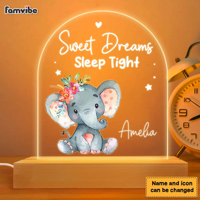 Personalized Baby Animal Plaque LED Lamp Night Light 22982 1