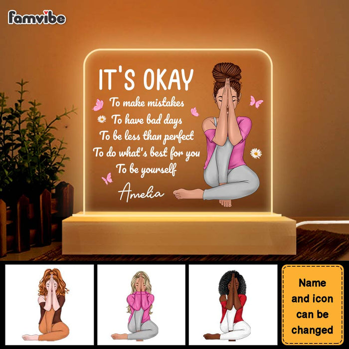 Personalized Gift For Daughter It's Okay To Be Plaque LED Lamp Night Light 22983 1