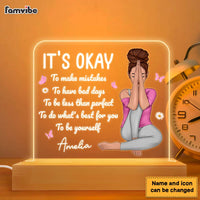 Personalized Gift For Daughter It's Okay To Be Plaque LED Lamp Night Light 22983 thumb 1