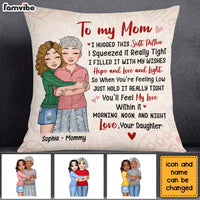 Personalized Mom And Daughter Hug This Pillow 22987 thumb 1
