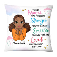 Personalized Gift For Granddaughter You Are Braver Than You Believe Pillow 22990 thumb 1