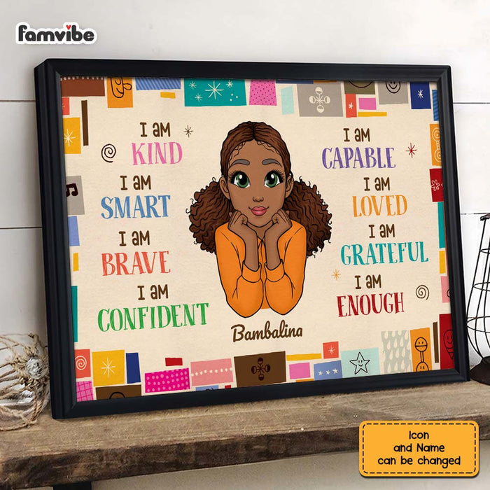 Personalized Gift For Granddaughter  I Am Kind Poster 22994 1