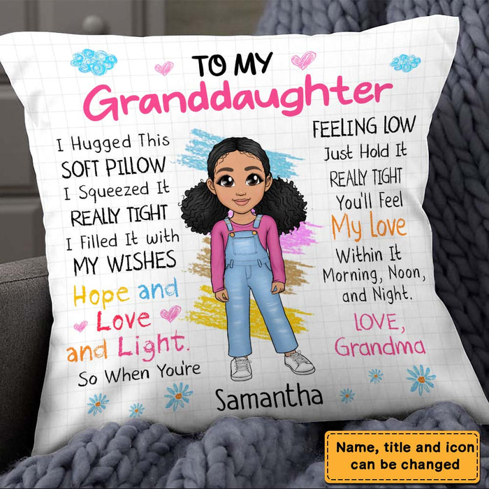 Personalized Gift For Granddaughter Hug This Pillow 22997 1