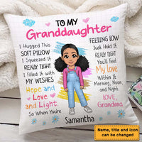 Personalized Gift For Granddaughter Hug This Pillow 22997 thumb 1