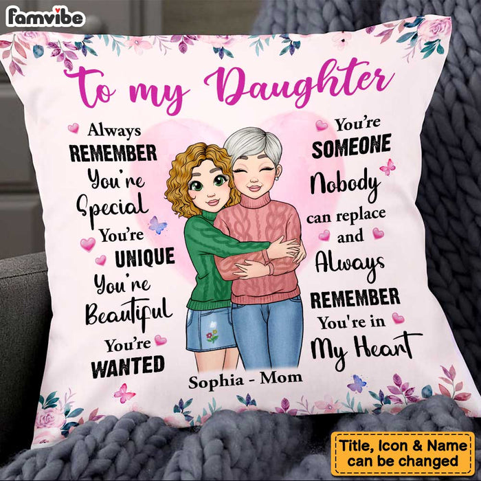Personalized To My Granddaughter Always Remember You're Unique And Beautiful Pillow 22998 1
