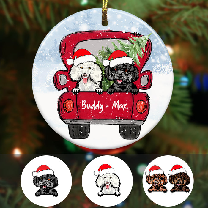 Personalized Poodle Dog Christmas Ornament SB301 81O34 1