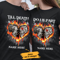 Personalized Skull Love Couple T Shirt SB193 73O47 thumb 1